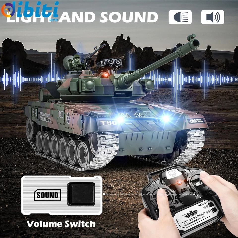 Carro Armato Telecomandato Russia T90, 1/18 Modello Di Carro Armato, 2.4Ghz Tele - Immagine 4 di 4