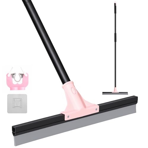 wlich Floor Squeegee Heavy Duty, 17 Inch Large Floor Squeegee Broom with 60