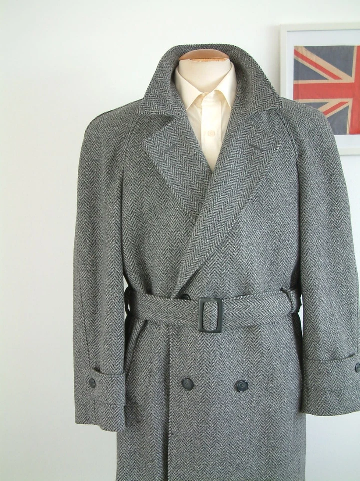 TWEED COAT..38"..BELTED..PURE WOOL..RAGLAN..BALMACAAN..PERMANENT STYLE..PS..WOOL - Image 4 of 4