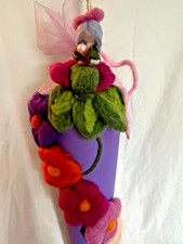 Schultüte Blumen-Fee – handgefertigt nadelgefilzt Einschulung Unikat Fee Waldorf