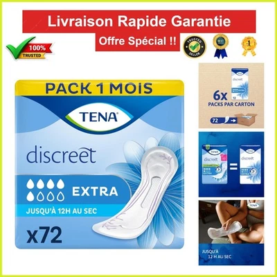 TENA Discreet Extra - Serviettes Incontinence Femme - 72 Unités - Photo 1/4