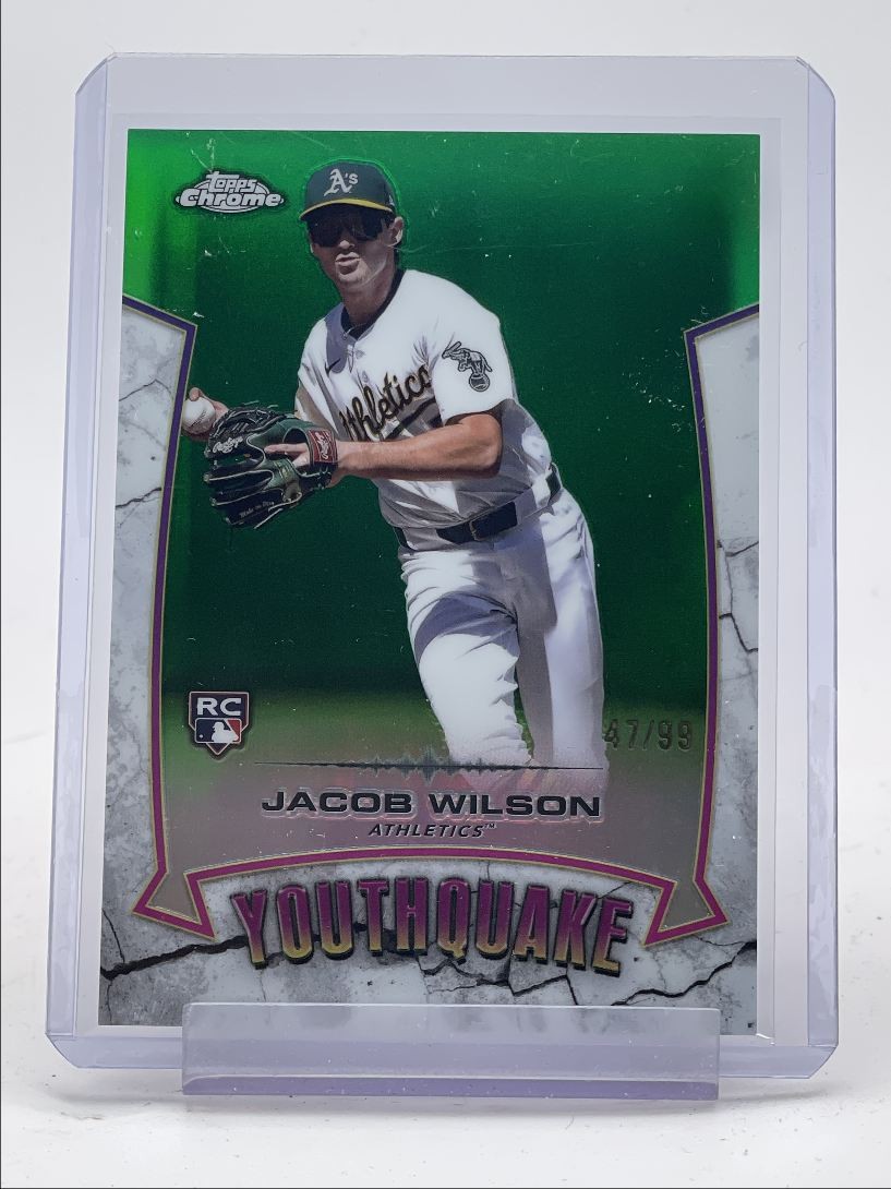 JACOB WILSON 2025 TOPPS CHROME YOUTHQUAKE ROOKIE GREEN RC /99 Q4060