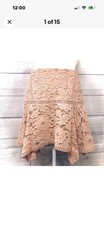 Veronica Beard Size 2 Lace Aura Asymmetrical Skirt Pink Blush Mini Skirt