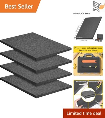 Polyurethane Foam Sheets 16x12x1 Inch Pack of 4 Cushioned Storage and Protect...