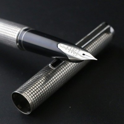 Pilot Namiki Custom Sterling Silver Fountain Pen 18K F Nib Tested Vintage w/con