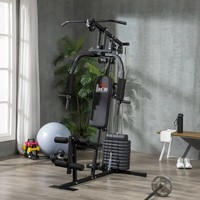 HOMCOM Multi gym With Weights, Multifunction Home Gym Machine With 45kg Weights