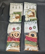 Lot Of 4 American Crafts Wreaths  Felt Trees Macrame Christmas Ornament Kit
