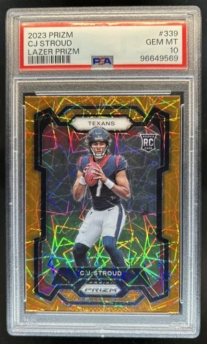 2023 Panini Prizm C.J. Stroud RC Lazer Rookie #339 Texans PSA 10