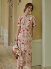 Olivia V-Neck Lace Floral Dress Size Small