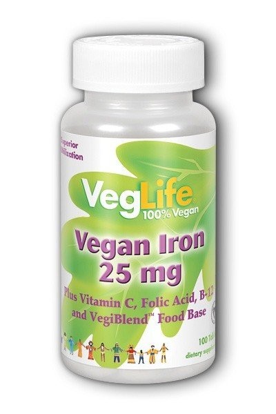 VegLife Veggie Iron 25 мг 100 растительных таблеток