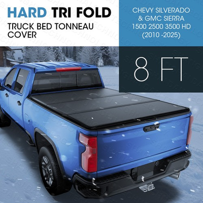 #ad 8FT Hard Tonneau Cover for Chevy Silverado amp; GMC Sierra 1500 2500 3500 HD 10 26 $474.99