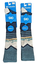 2 Pair NEW Columbia Thermolite Medium Weight Ski Socks Men's Size L 10-13 $42