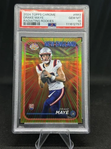2024 Topps Chrome Football - Drake Maye Radiating Rookies PSA 10