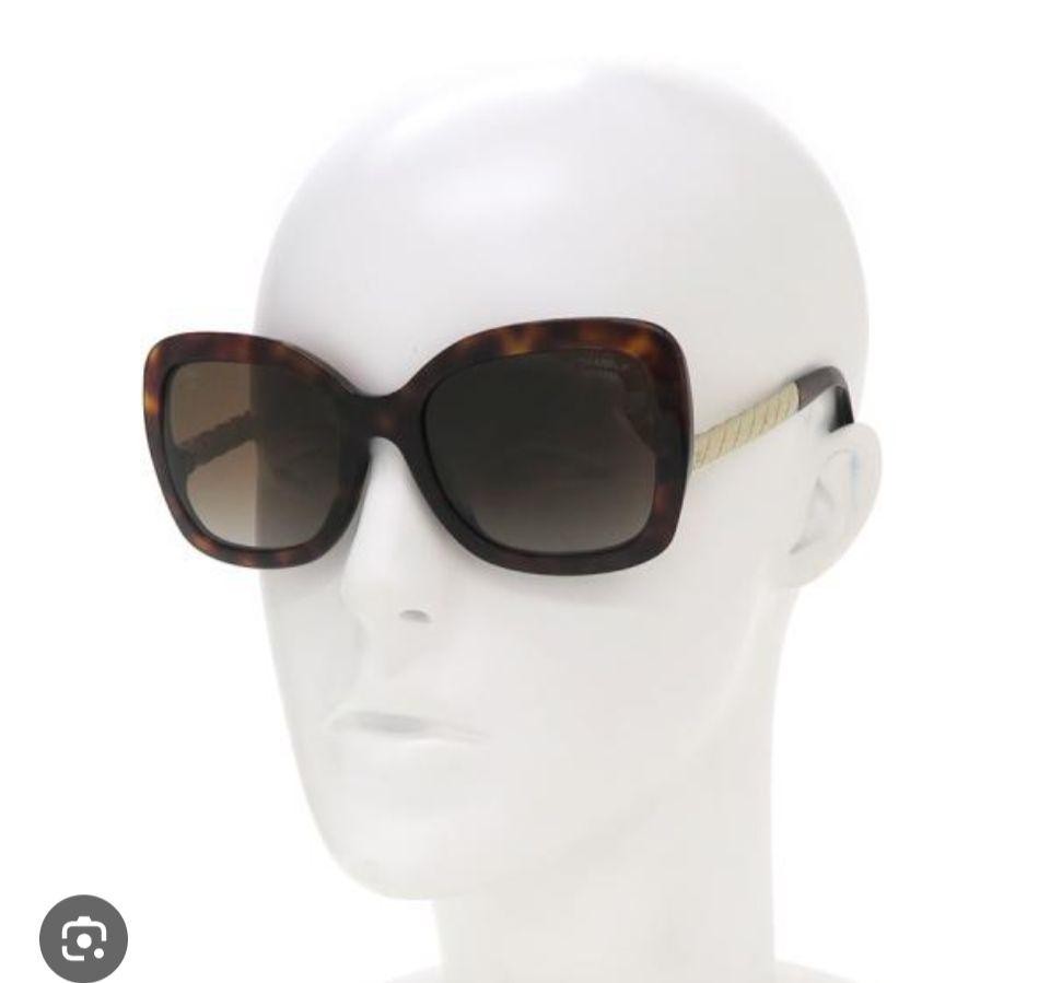 CHANEL Brown Round Frame Sunglasses for Women