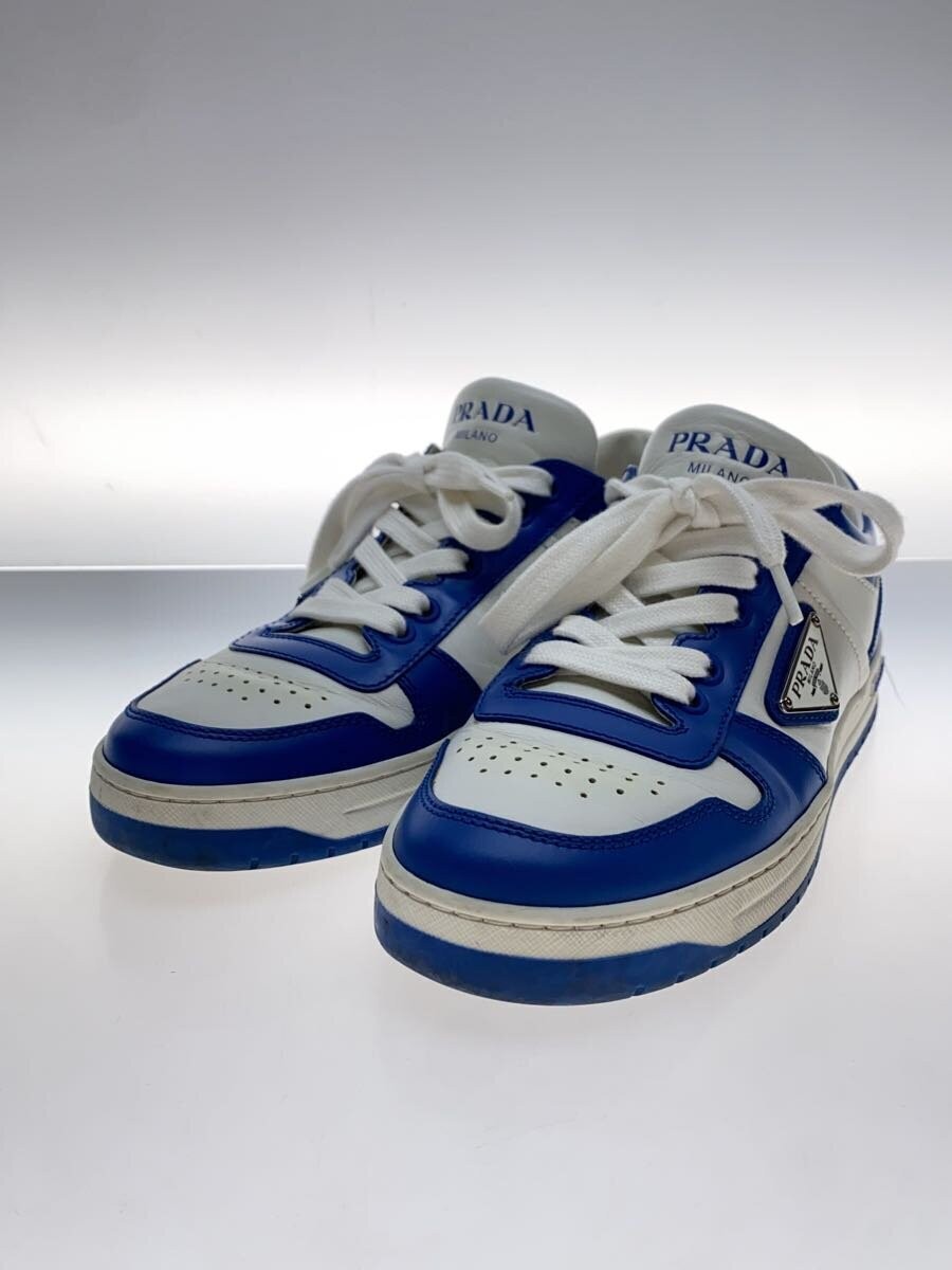 ★PRADA★プラダ Downtown Sneakers スニーカー 1E792MFBE303LPH Prada Downtown Leather Low Cut Sneakers 36.5 Blue Leather