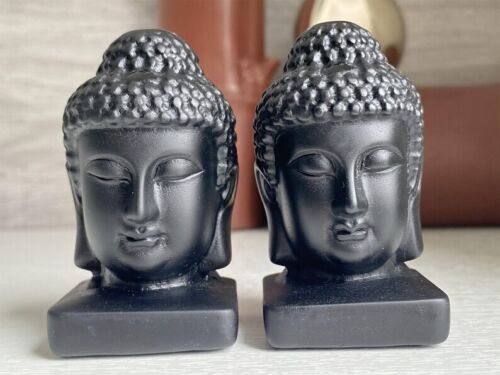 2.5" Natural Obsidian Carved Buddha,Quartz Crystal Buddha Head,Reiki Healing 1PC - Picture 4 of 10