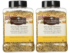 Steak Seasoning  (No MSG Added) x2 1.75 LB each #141420  Farmer Brothers spices 