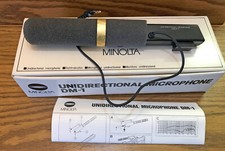 Minolta DM-1 Unidirectional Electret/Condenser Microphone 3.5mm Box/ Manual-Nice