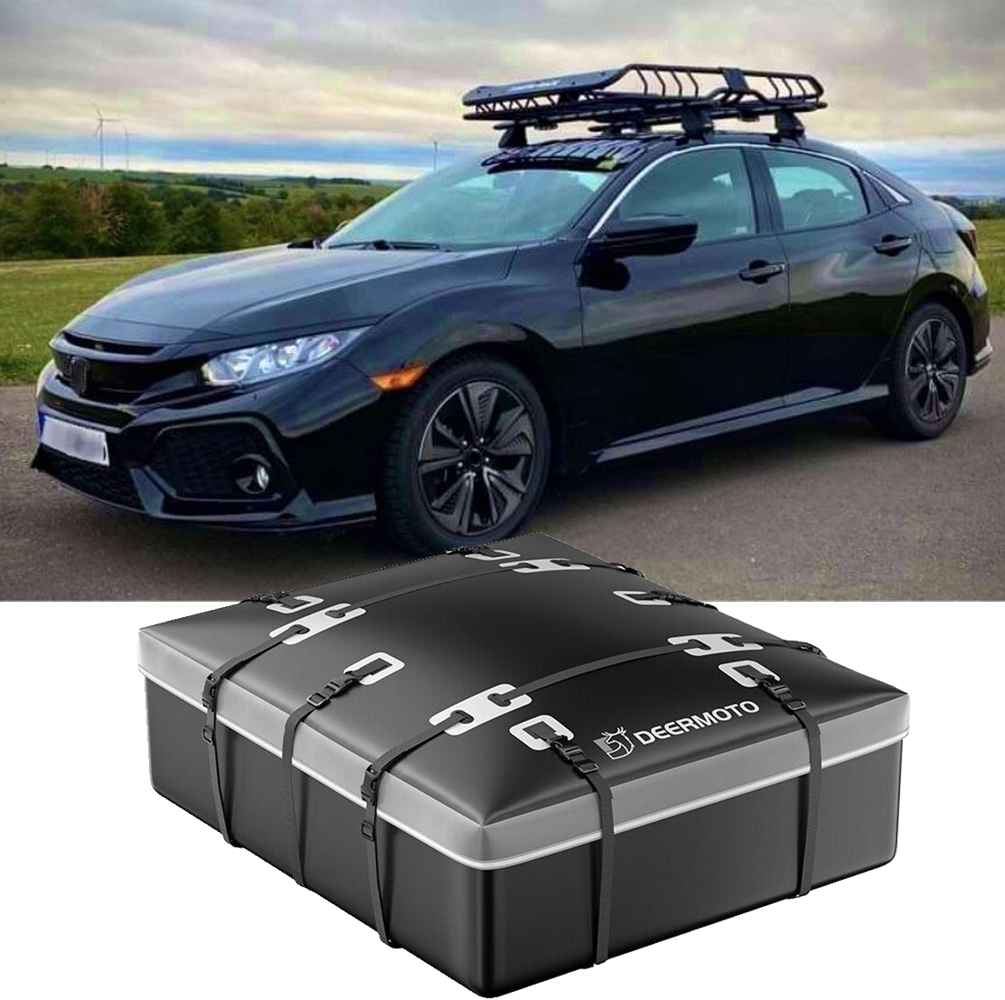For Honda Civic 15 Cubic Feet Car Roof Top Cargo Carrier Bag Luggage Storage