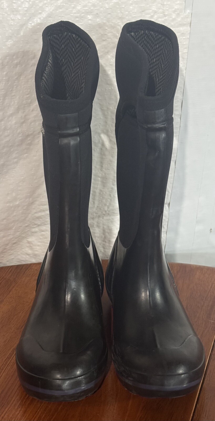 BOGS Black Solid Plimsoll Tall Waterproof Snow Ra… - image 5