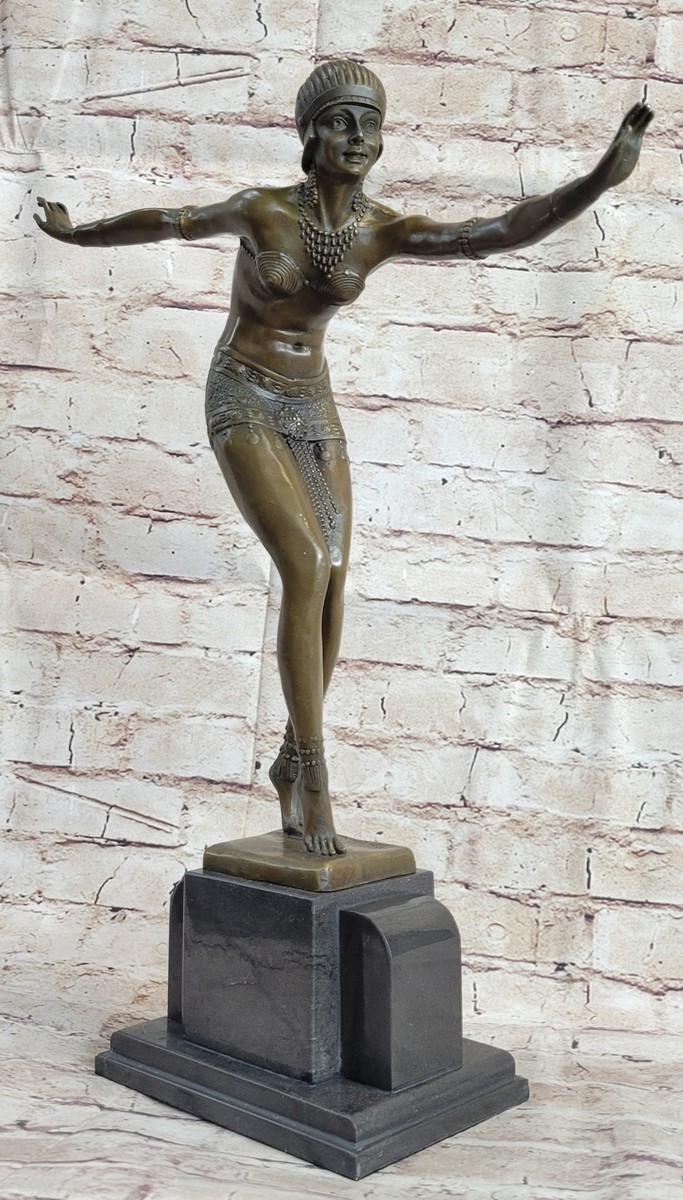 Phoenician Dancer Art Deco Bronze Statue Sculpture after
