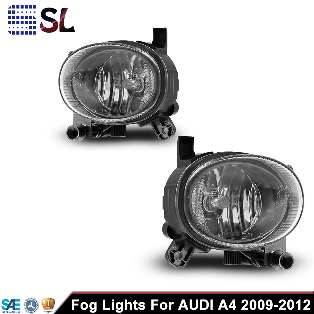 Pair Of Clear Fog Lights For Audi A4 (09-12) & A6/Q3 (10-14) – Halogen, DOT Certified
