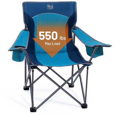 TIMBER RIDGE Oversized Folding Camping Chair for Adults, Support 550 LBS Heav...