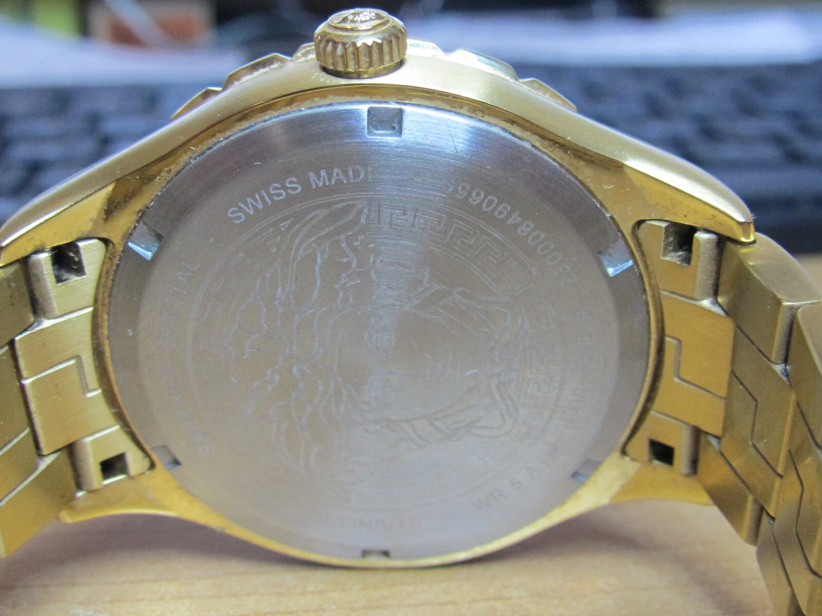 Orologio Uomo Versace VE3A00820 Hellenyium Acciaio Inox Oro Nero