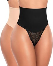 Women Tummy Control Thong Shapewear High Waist Body Shaper Girdle Lace Underwear