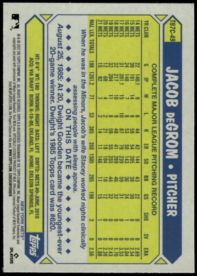 2022 Topps Chrome Silver Pack Jacob deGrom Refractor #T87C-49 | eBay