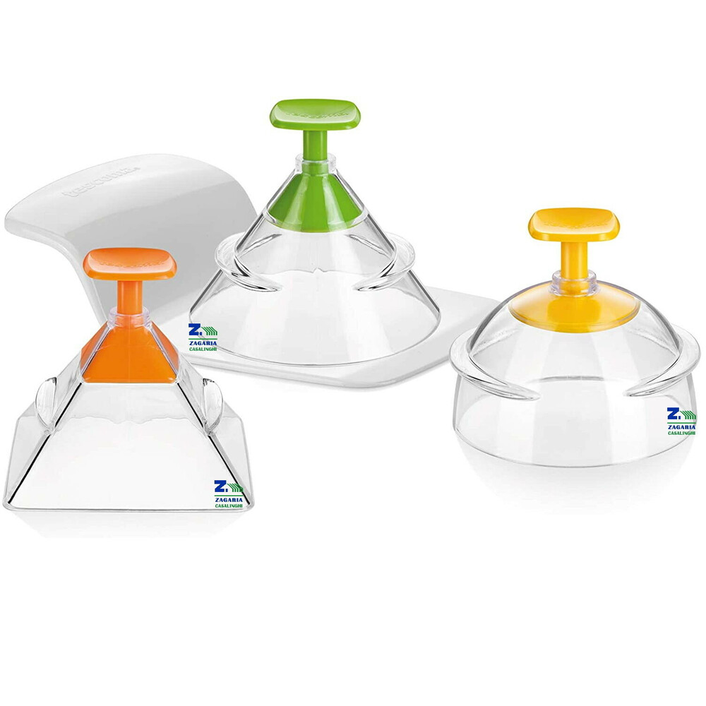 TESCOMA STAMPI STAMPO 3D COPPAPASTA SET 3 FORME PIU' 1 PALETTA IN PLASTICA