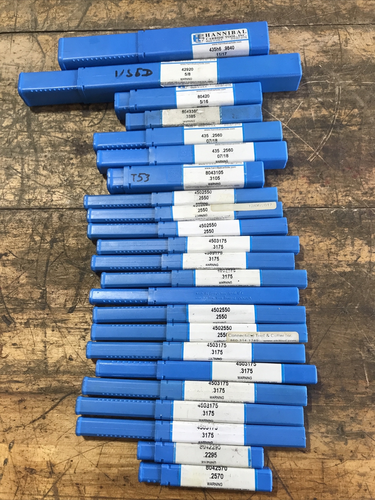 Machinist Tools Hannibal Carbide Reamers Used Qty 22 eBay