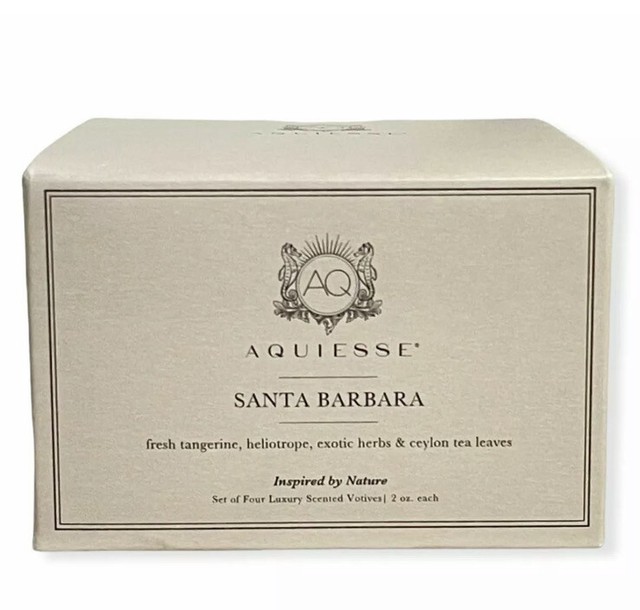 Aquiesse Luxury Scented Candle Santa Barbara Inspired by Nature Set of 4 for sale online eBay