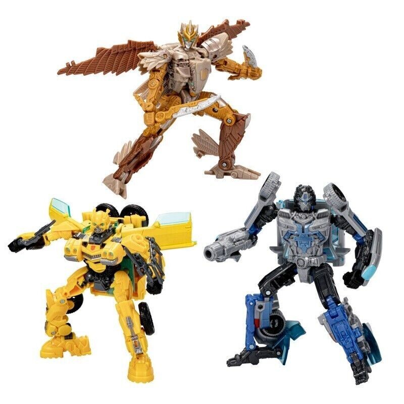 TRANSFORMERS 7 ROTB BUZZWORTHY BUMBLEBEE,AIRAZOR,MIRAGE JUNGLE