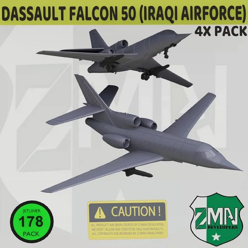 3D gedrucktes 1/200 Dassault Falcon 50 Geschäftsflugzeug, Irak unbemaltes Modell - Bild 8 von 8