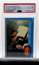 1977 Topps Star Wars Carrie Fisher and Mark Hamill (#65) PSA 6 EX-MT