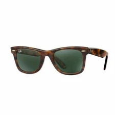 Ray-Ban RB2140 Original Wayfarer Classic Tortoise Frame Green Lens 50mm Unisex