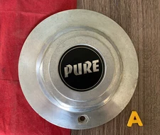 #A (1) PURE MACHINED ALUMINUM 8 1/8" RAISED HEX TOP WHEEL CENTER CAP HUB