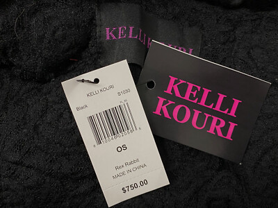 Kelli Kouri Women's Black Chiffon Petal Lace Fur Stole Wrap | eBay