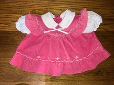 Vintage Mayfair Pink Corduroy Dress w/Pearls 12 Months