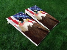VINYL WRAPS Cornhole Board DECALS America 14 USA Flag American Bag Game Stickers