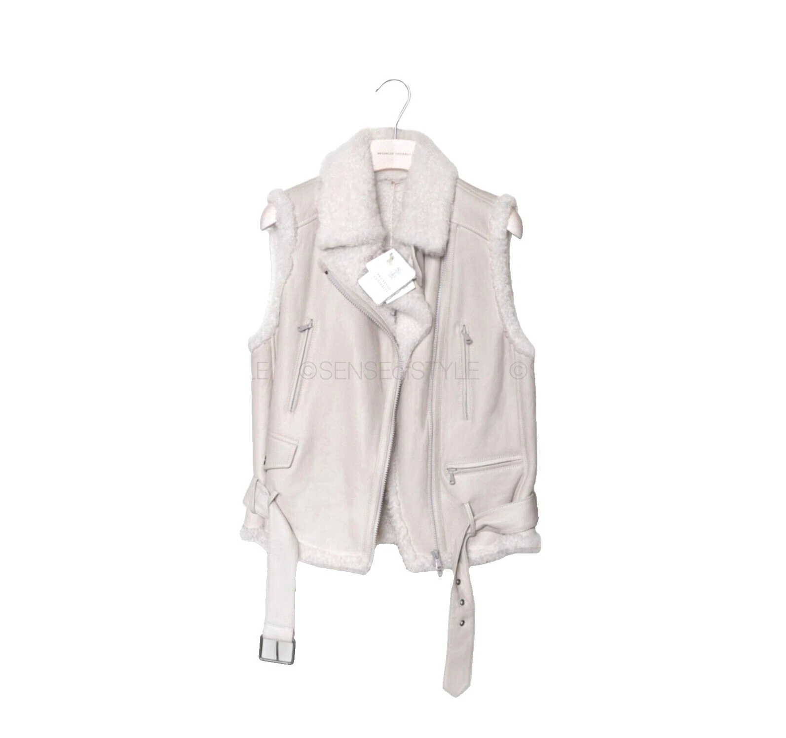 Jaqueta de motociclista tamanho regular Brunello Cucinelli Casacos, jaquetas e Coletes para mulheres