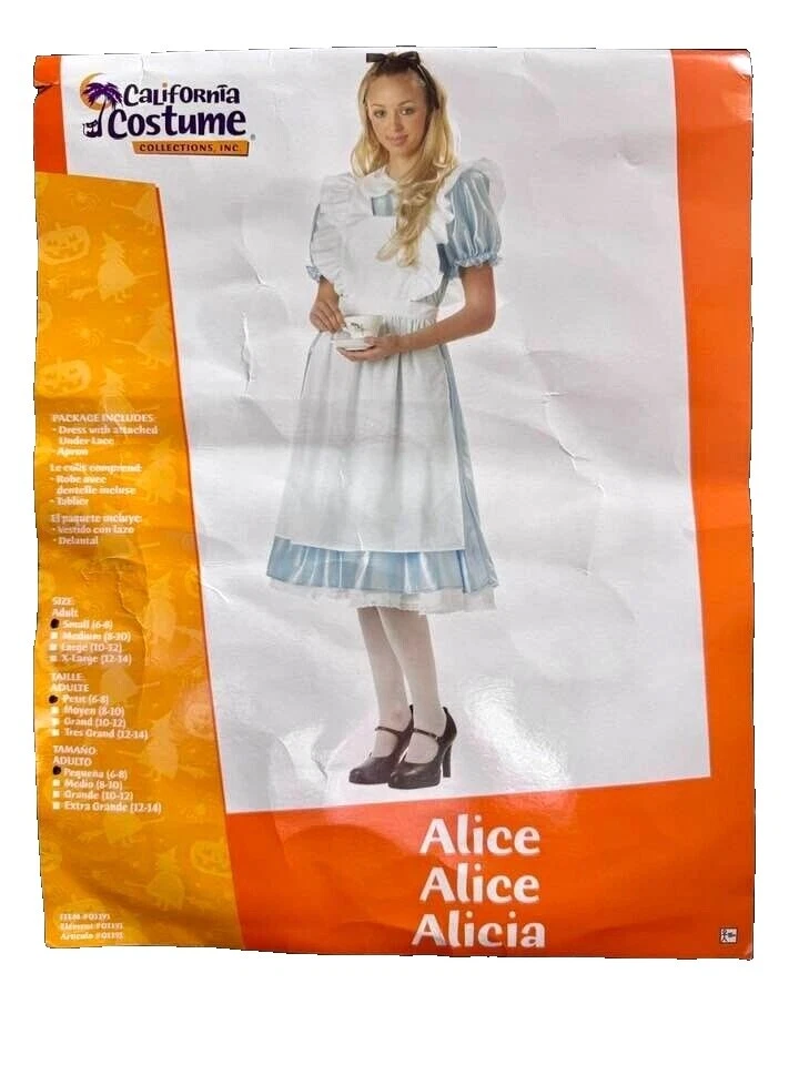 California Costume Collections Alice no País das Maravilhas Vestido Fantasias para mulheres