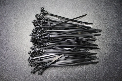 50er PACK 8 ZOLL PFEILSPITZE REISSVERSCHLUSS KRAWATTEN NYLON SCHWARZ PUSH MOUNT DRAHT KABEL BCT8A-1 - Bild 3 von 4