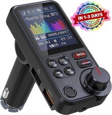 Transmisor Bluetooth USB Para Carro Auto Cargador Receptor Con FM Radio Pantalla