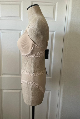 Natori FEATHERS Cosmetic Nude UW Contour Plunge Bra 32DDD & Hipster M - Picture 3 of 11