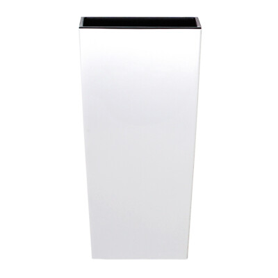 Vaso Di Fiori Prosperplast Urbi In Plastica Quadrato Alto 35 L CON Vasca Color Bianco 55 Altezza H 863059