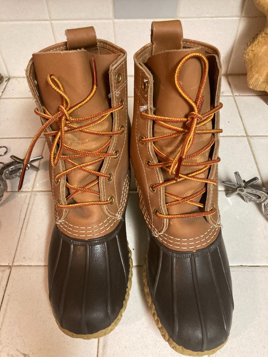 LL Bean Mens Size 9 BEAN BOOTS Leather Low Duck Hunting Rain Shoes USA Made s-l400.jpg main image 3