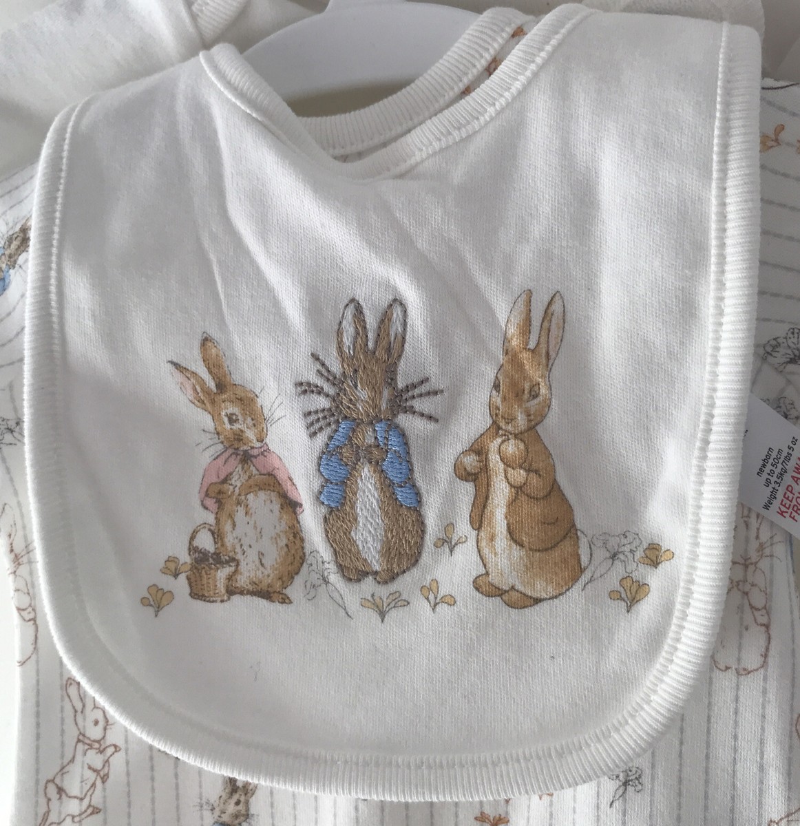 Nutmeg Peter Rabbit Cream Piece Unisex Starter Set~ Newborn Lbs