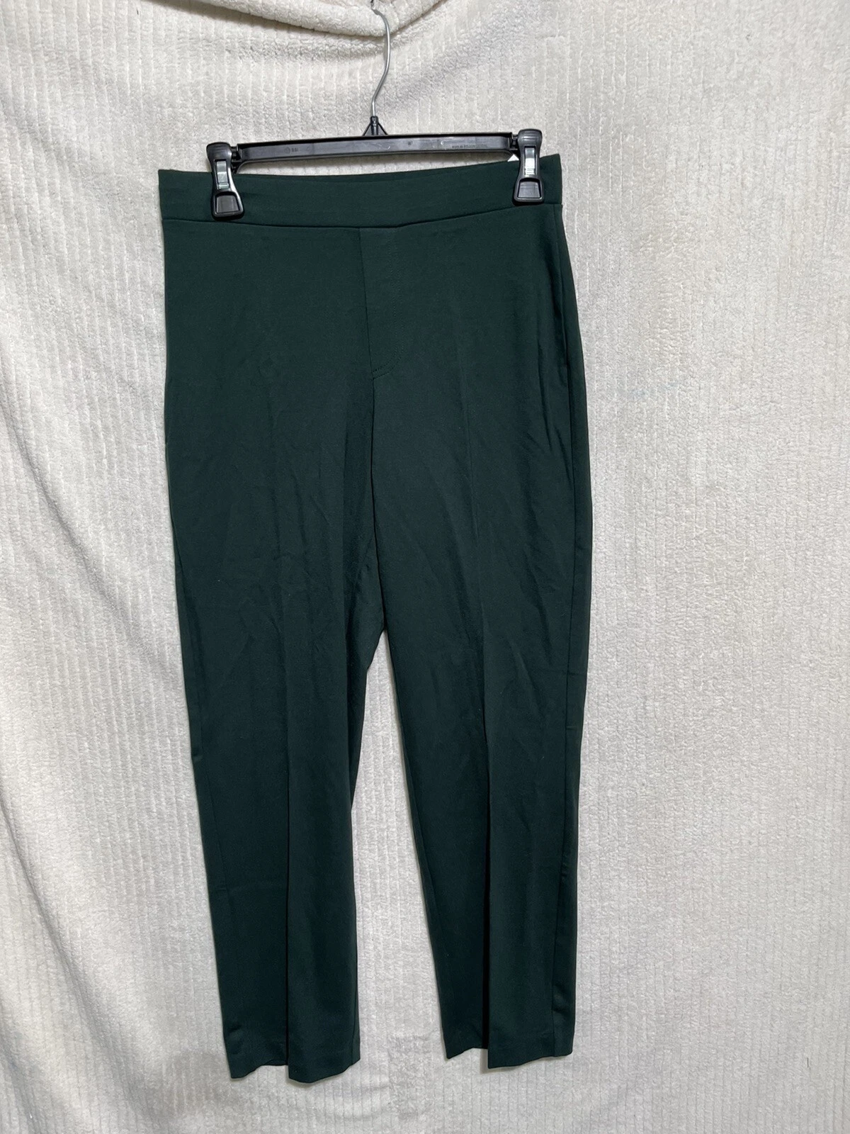 Susan Graver Every Day Pet Supreme pantalon jambe droite tricoté vert XX Petit